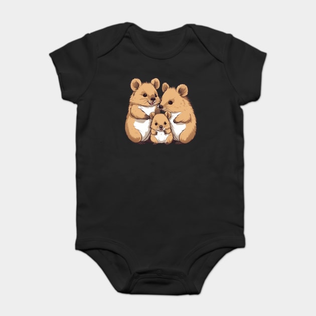 Cute Quokka Family Baby Bodysuit by animegirlnft